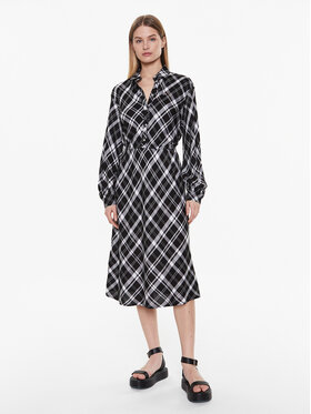 Tommy Jeans Tommy Jeans Rochie tip cămașă DW0DW15017 Negru Regular Fit