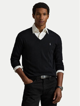 Polo Ralph Lauren Polo Ralph Lauren Džemperis Ls Sf Vn Pp 710670789003 Melns Regular Fit