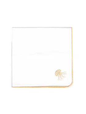 Roseberry Home Roseberry Home Serwetki Haftowana Jellyfish z motywem meduzy Złoty
