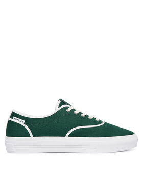 Tommy Hilfiger Tommy Hilfiger Sneakers aus Stoff Th Vulc Cup Long Lace Canvas FM0FM05874 Grün