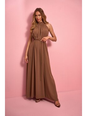Made of Emotion Made of Emotion Sukienka koktajlowa M915 Brązowy A-Line Fit