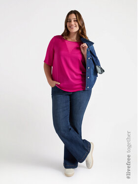 Fiorella Rubino Fiorella Rubino Bluzka 2768T002261N019 Różowy Over Fit