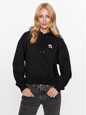 KARL LAGERFELD KARL LAGERFELD Pulóver Ikonik 2.0 236W1802 Fekete Regular Fit