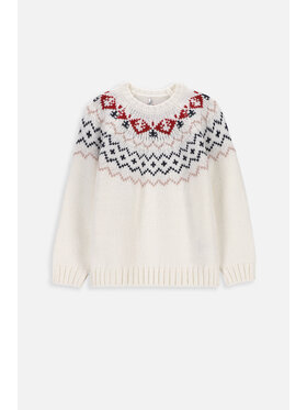 Coccodrillo Coccodrillo Sweter ZC3172102EJG-003 Écru Regular Fit