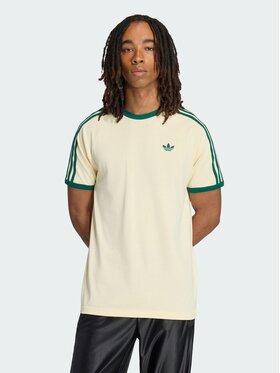 adidas adidas T-Shirt 3-Stripes Żółty Regular Fit