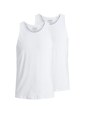 Jack&Jones Jack&Jones Lot de 2 débardeurs Basic 12133910 Blanc Regular Fit