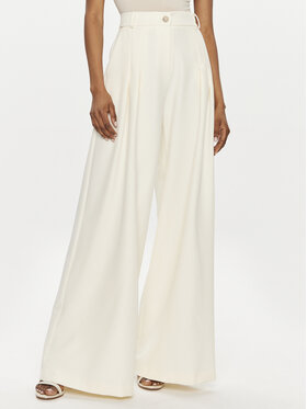 Maryley Maryley Панталони тип палацо 24EB579/43VA Екрю Regular Fit