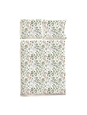 White pocket White pocket Komplet pościeli satynowa Zielony