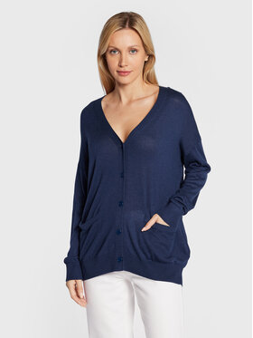 United Colors Of Benetton United Colors Of Benetton Strickjacke 108AD600Y Dunkelblau Relaxed Fit