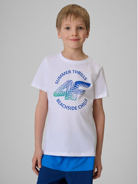 4F 4F T-Shirt BEACHSIDE CHILL Biały Loose Fit