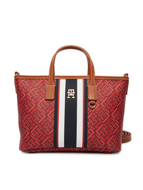 Tommy Hilfiger Tommy Hilfiger Käekott Th Monoplay Mini Tote Stripe Le AW0AW18389 Punane