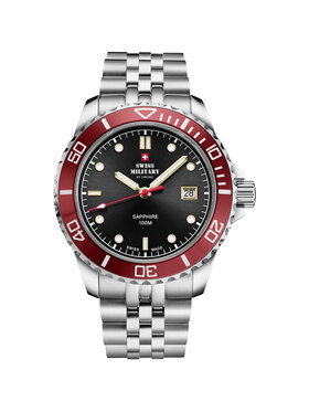 Swiss Military by Chrono Swiss Military by Chrono Zegarek SM34109.04 Srebrny
