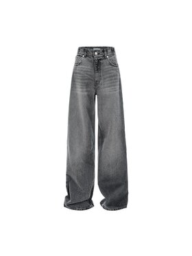 MissDenim MissDenim Spodnie damskie Baggy Fit Szary Baggy Fit