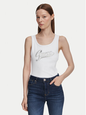 Guess Guess топ W6YP30 K4380 Бял Slim Fit