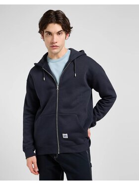 Lee Lee Bluzka WW FULL ZIP HOODIE Niebieski Relaxed Fit