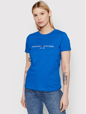 Tommy Hilfiger Tommy Hilfiger T-shirt Regular Hilfiger C-nk WW0WW28681 Bleu Regular Fit