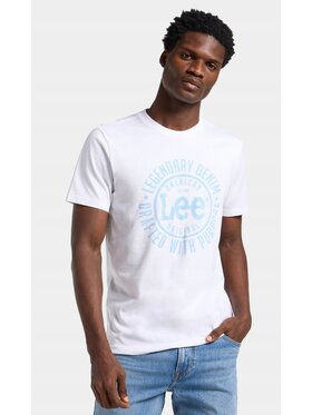 Lee Lee T-Shirt Logo Tee Biały Regular Fit