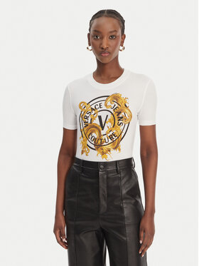 Versace Jeans Couture Versace Jeans Couture T-Shirt 80HAHE01 CJ02E Biały Slim Fit