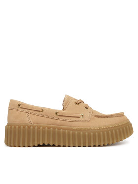 Clarks Clarks Poltopánky Torhill Boat 26186301 Béžová