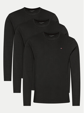 Tommy Hilfiger Tommy Hilfiger Komplet 3 longsleeve UM0UM03378 Czarny Regular Fit