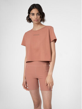 4F 4F T-Shirt 4FSS23TTSHF333 Różowy Regular Fit
