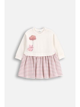 Coccodrillo Coccodrillo Každodenní šaty WC5129102DGN-003 Krémová Regular Fit