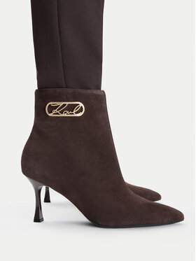 KARL LAGERFELD KARL LAGERFELD Škornji Sienna KL32747 Temno rjava