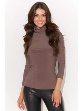 Numinou Numinou Bluzka NU460 Brązowy Classic Fit