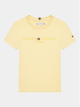 Tommy Hilfiger Komplet Majica In športne Kratke Hlače Essential KG0KG07281 D Rumena Regular Fit