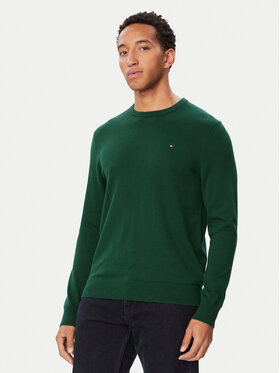 Tommy Hilfiger Tommy Hilfiger Pulover Essential Ssnl MW0MW39999 Zelena Regular Fit