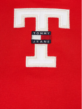 Tommy Jeans Jopa Letterman Flag DW0DW16122 Rdeča Relaxed Fit