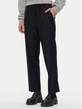 Weekend Max Mara Weekend Max Mara Kalhoty z materiálu Hateley 2425136052 Tmavomodrá Regular Fit