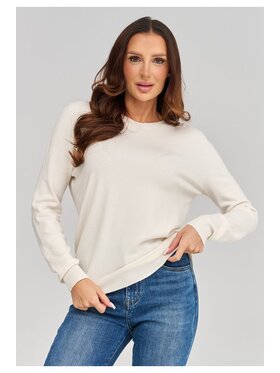 Makadamia Makadamia Sweter C105 Biały Loose Fit