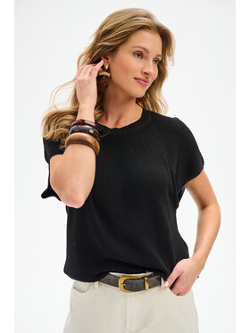 blue shadow blue shadow Top Rene Czarny Regular Fit