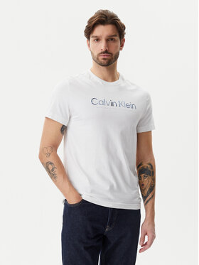 Calvin Klein Calvin Klein Tricou Satin Bonded Logo K10K114162 Alb Regular Fit