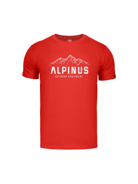 Alpinus Alpinus T-Shirt Mountains Czerwony