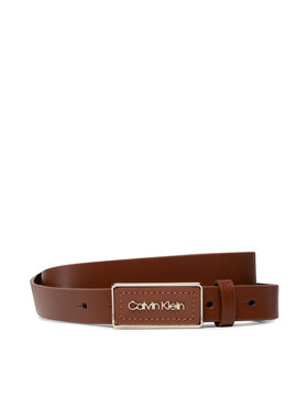 Calvin Klein Calvin Klein Dámsky opasok Ck Must Plaque Belt 20Mm K60K608479 Hnedá