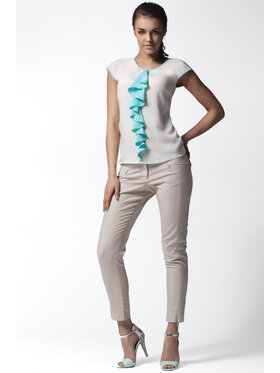 Awama Awama Bluzka A025 Écru Basic Fit