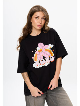 Mirons Mirons T-Shirt Print Biały Oversize