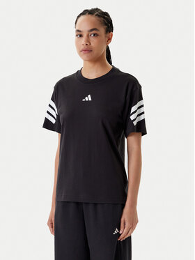 adidas adidas T-krekls Future Icons 3-Stripes JE0237 Melns Regular Fit