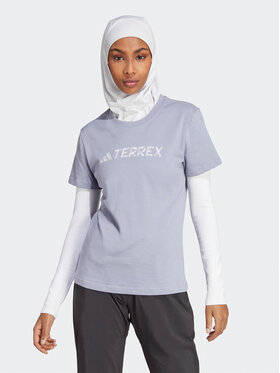 adidas adidas Футболка Terrex Classic Logo T-Shirt HY4049 Фіолетовий Regular Fit