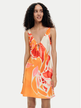 Desigual Desigual Sukienka letnia Delilah 26SWVW44 Pomarańczowy Regular Fit