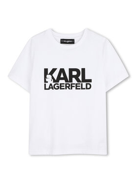 Karl Lagerfeld Kids Karl Lagerfeld Kids Тишърт Z31098 Бял Regular Fit