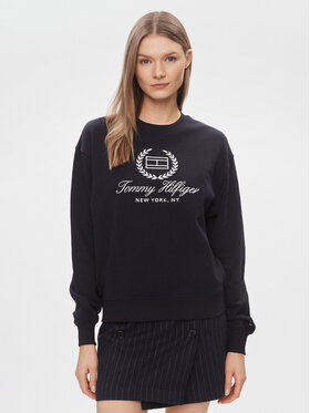 Tommy Hilfiger Tommy Hilfiger Džemperis ar kapuci Flag Script WW0WW41758 Tumši zils Regular Fit