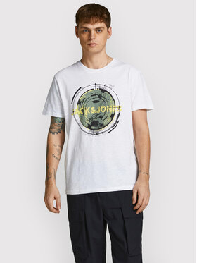 Jack&Jones Jack&Jones T-Shirt Filt 12205221 Biały Regular Fit