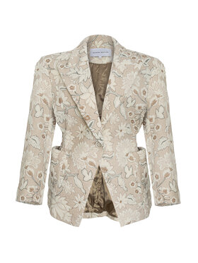 Magda Matyja Magda Matyja Marynarka JULIETTA BLAZER Beżowy jasny Fitted Fit