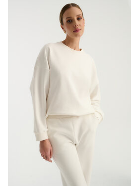TRIPLES TRIPLES Bluza Boxy Off White Biały Regular Fit
