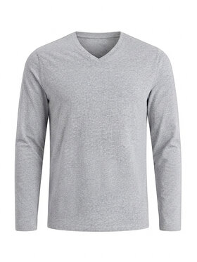 Ombre Ombre Longsleeve L171 Szary jasny Regular Fit
