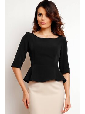 Infinite You Infinite You Bluzka M075 Czarny Basic Fit