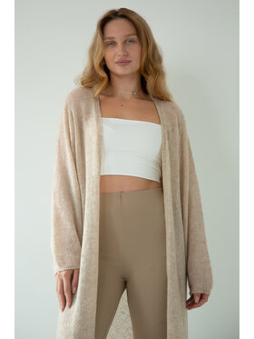 Fobya Fobya Kardigan F2042 Beżowy Basic Fit